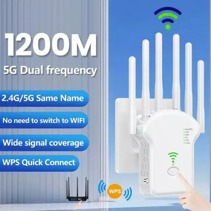 Repeater 5G 6 antenalı İndi 6 antena ilə daha güclü Wifi siqnal gücləndirici