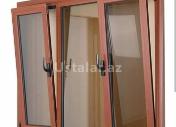 Plastik qapı pəncərə..Cam balkon.. Alüminium cəbhə..