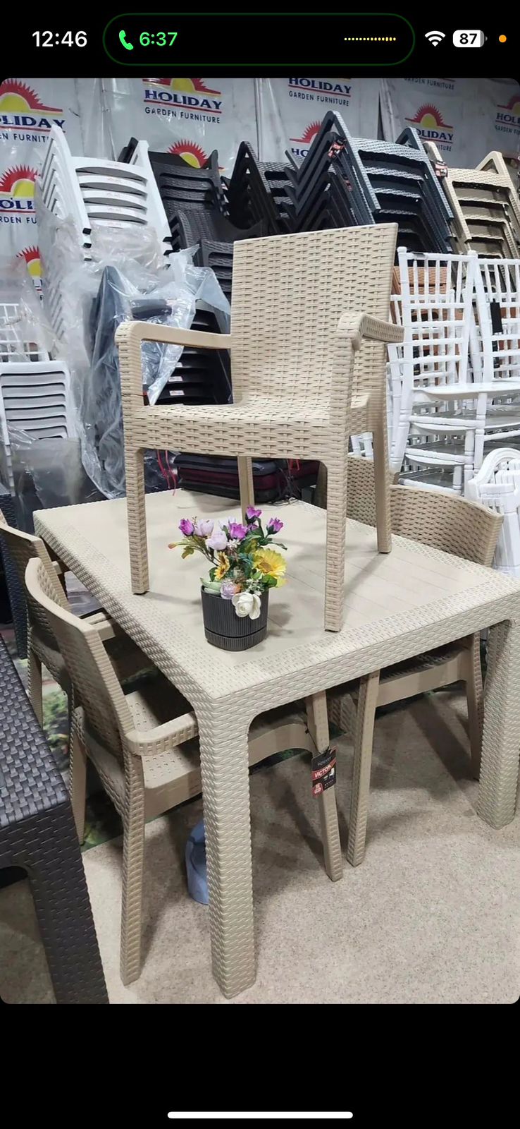 Plastik Rattan dəsti Türkiyə istehsalı Anbardan birbaşa
