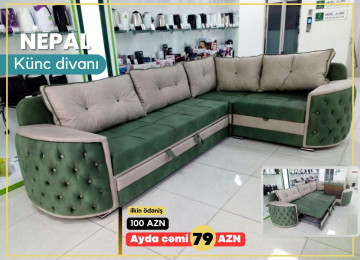 Yeni model künc divan NEPAL 18 ayadək kreditlə ayda 79₼.
