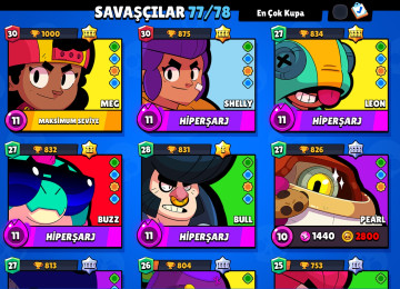 Brawl Stars hesabı satılır.Barter edilmir,4 ildir