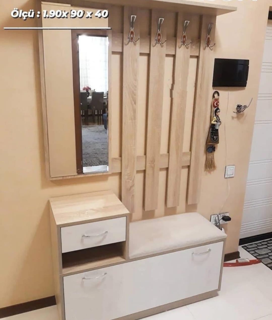 Koridor şkafi Sifarişlə hazırlanır Rəng seçimi var Ölçü