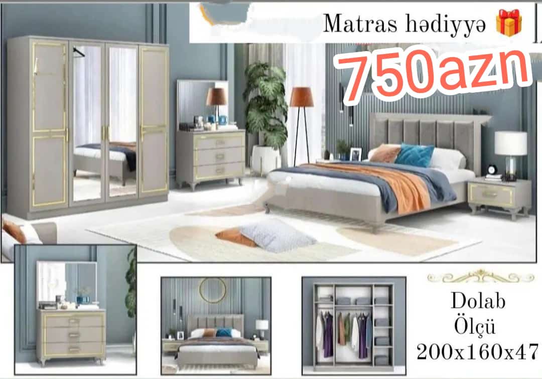 Yataq otağı dəsti Sifarişlə hazırlanır Rəng seçimi var