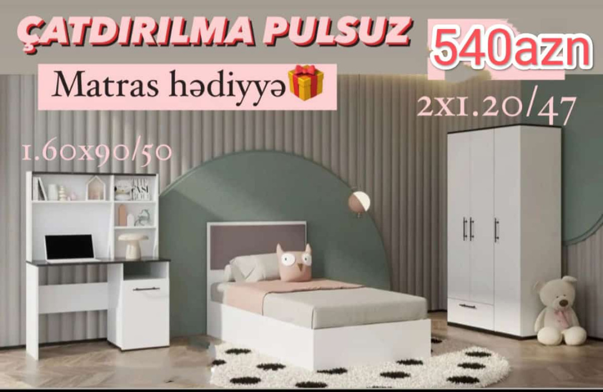 Gənc Yataq dəsti Gənc Yataq dəsti Sifarişlə hazırlanır Rəng seçimi var