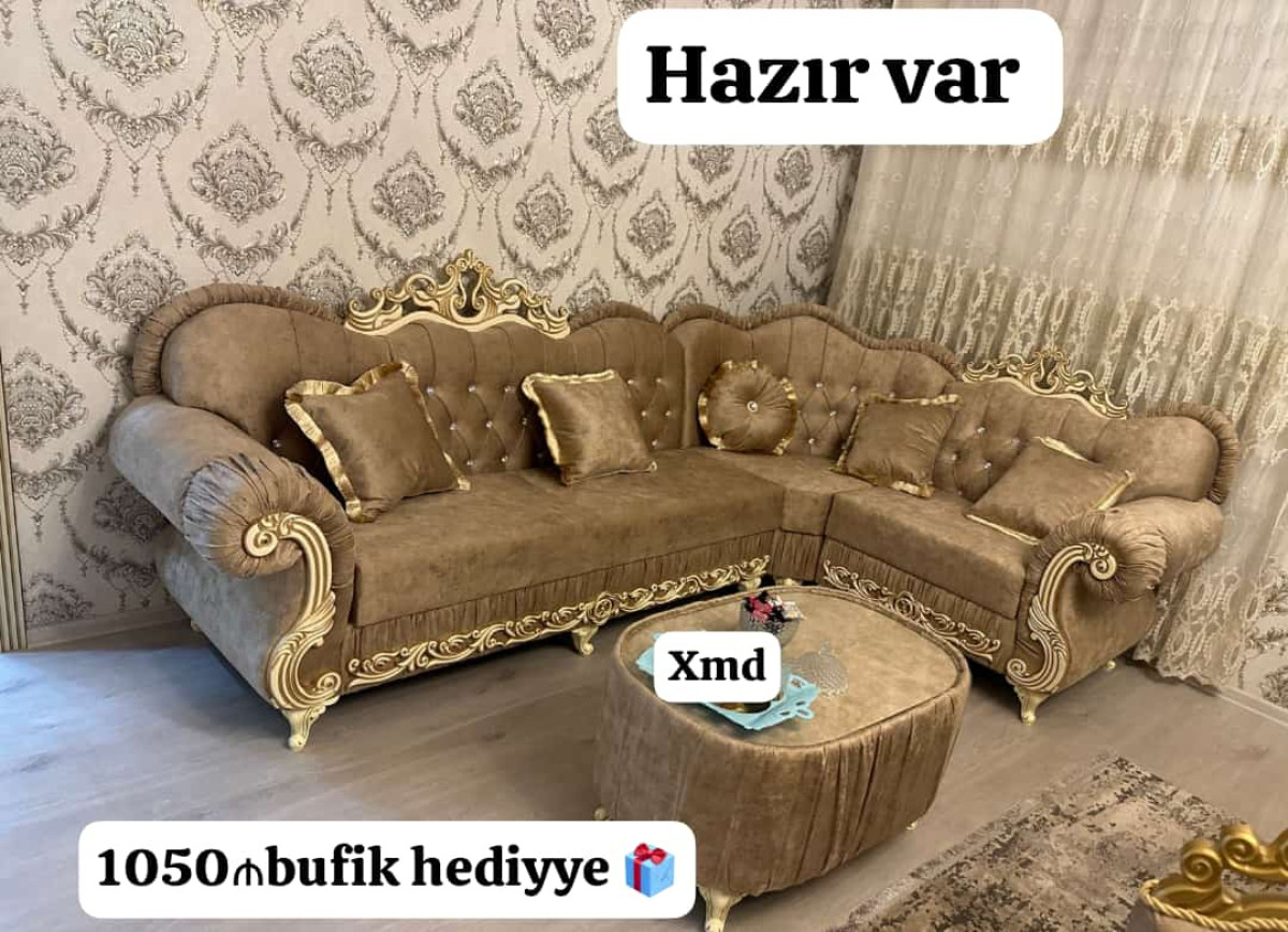 Divan Hazır!! künc divan 👑Yalnız bizdə ən sərfəli qiymətə 👑3*2
