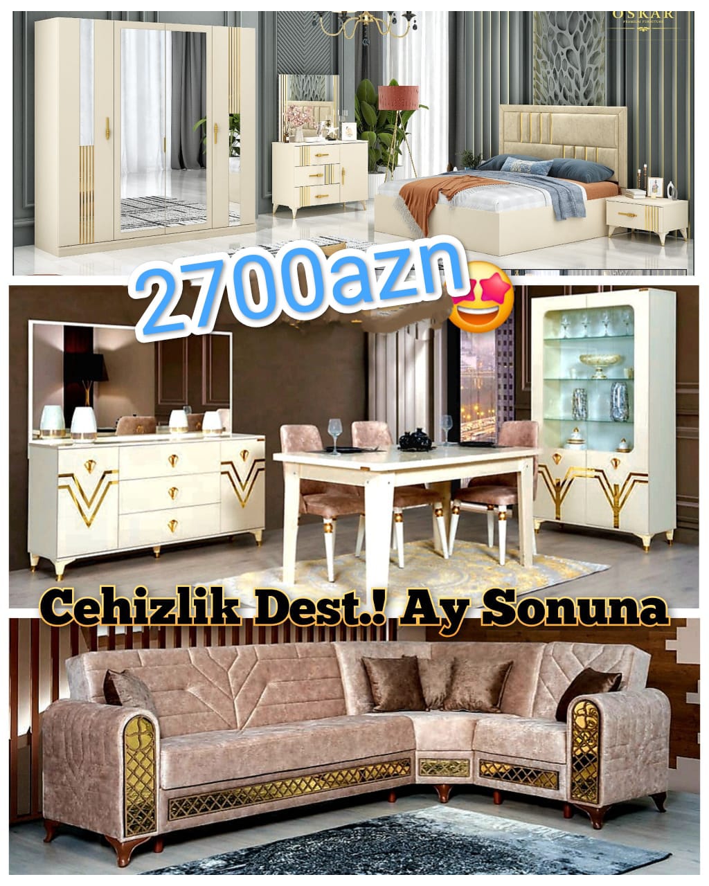 Cehizlik dəst Fabrik istehsalı Matras hədiyyə Anbardan