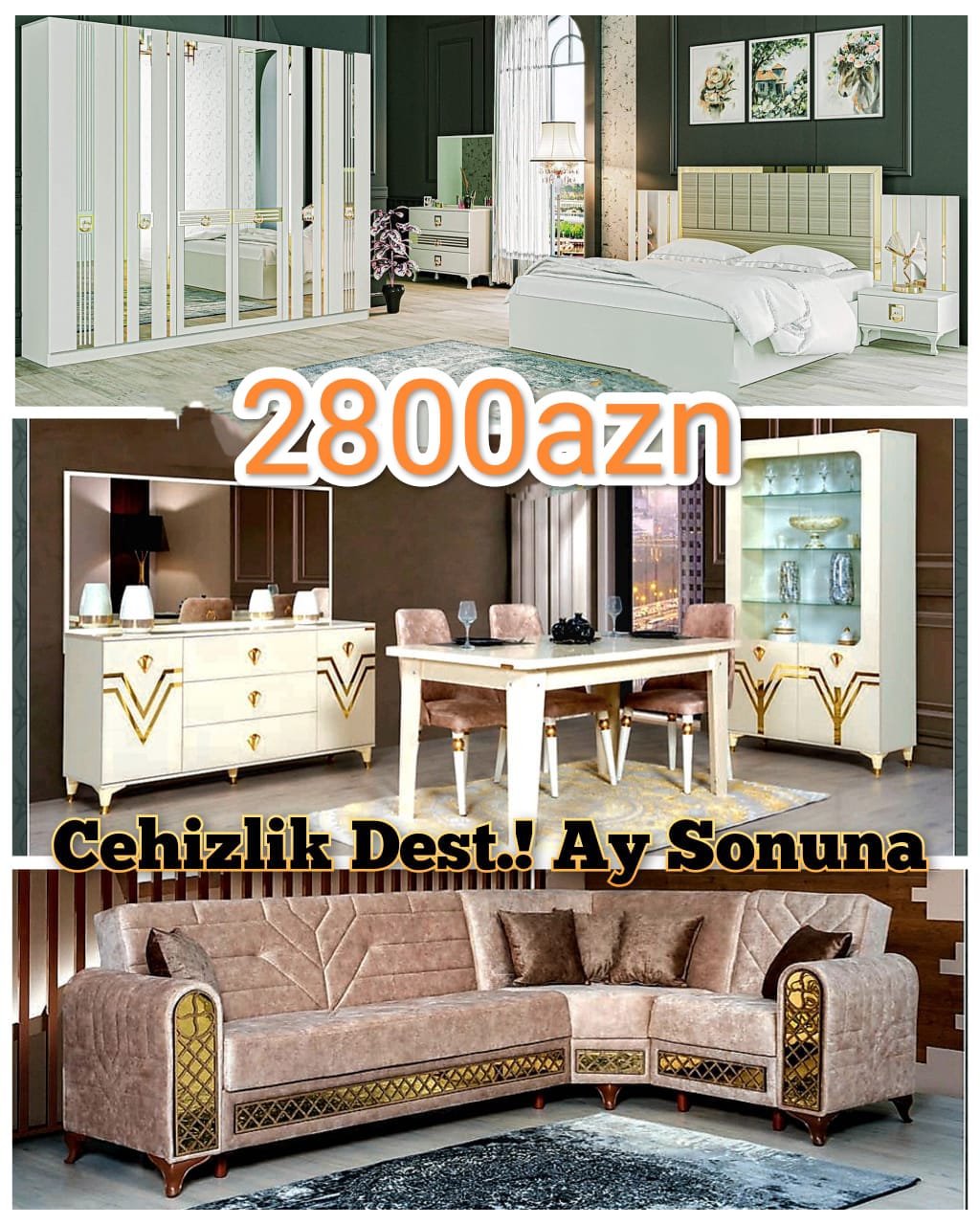 Cehizlik dəst Fabrik istehsalı Matras hədiyyə Anbardan