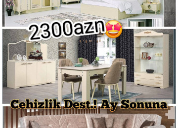 Cehizlik dəst Fabrik istehsalı Matras hədiyyə Anbardan