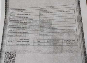 Xezer rayonu Turkan qesebesi Bag mechidinin yani 20.5 sot