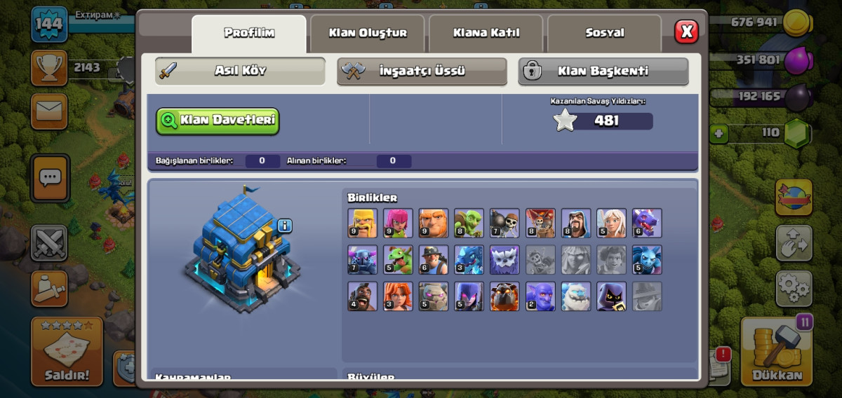Clash of Clans hesabı Təmiz və güvənli hesab. Real alıcılar əlaqə saxlasın