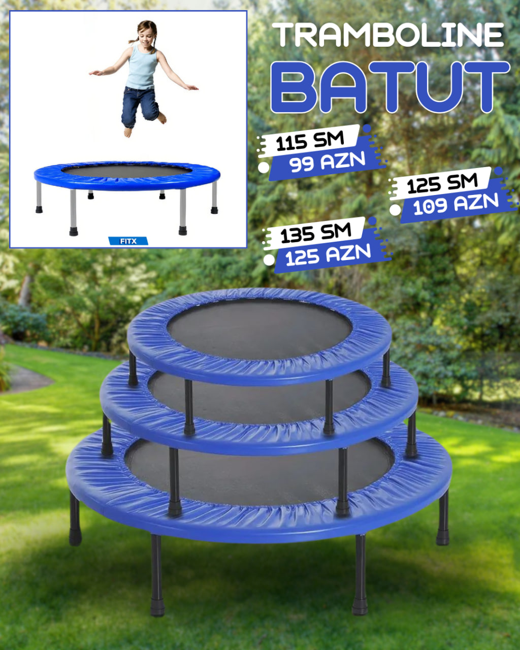 Trampoline batut sizə fitnes üçün yolunuzu sıçramağa imkan