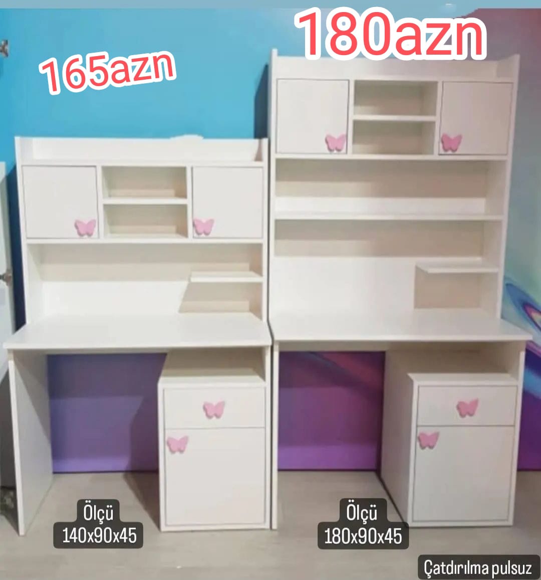 Yazı masası Sifarişlə hazırlanır Rəng seçimi var Ölçü