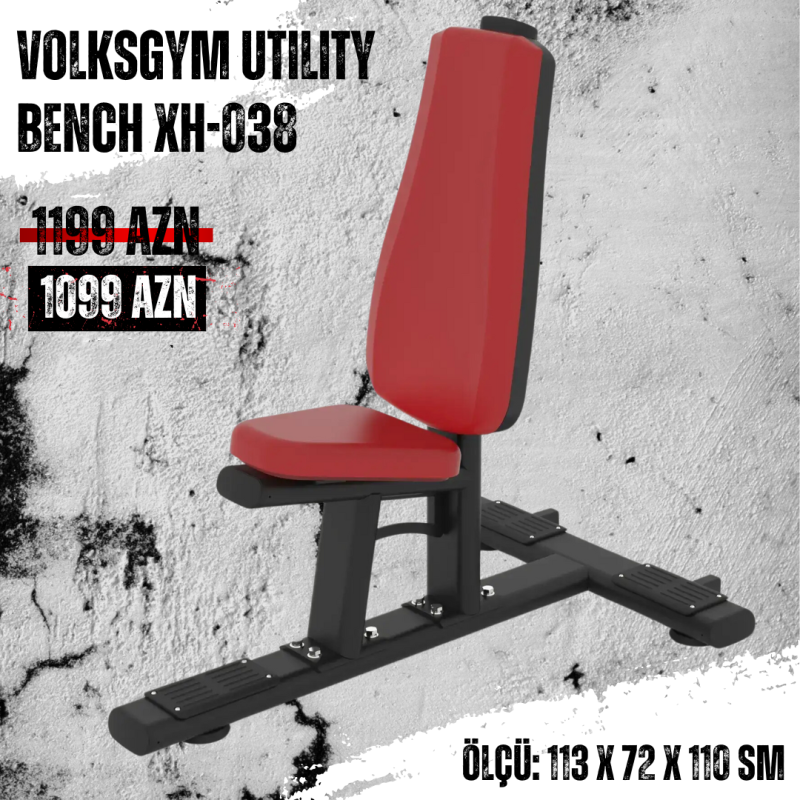 Volksgym Fitx Adjustable Flat Bench Dəzgah Indi tək şəxsiyyət vəsiqəsi və bir kart kredit kartı ilə