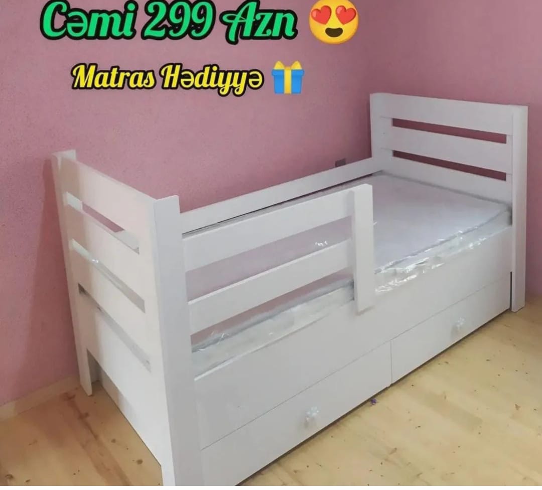 Uşaq çarpayısı Sifarişlə hazırlanır Rəng seçimi var Ölçü