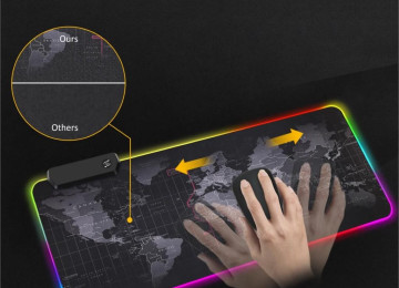 XBOSS RGB Mouse Pad Gaming 14 Rəng İşıqlı Yumşaq Sukeçirməz