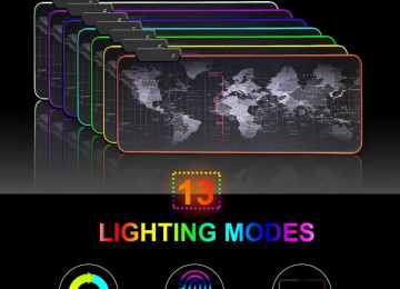 XBOSS RGB Mouse Pad Gaming 14 Rəng İşıqlı Yumşaq Sukeçirməz