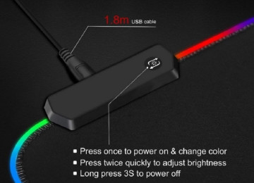 XBOSS RGB Mouse Pad Gaming 14 Rəng İşıqlı Yumşaq Sukeçirməz