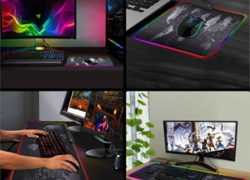 XBOSS RGB Mouse Pad Gaming 14 Rəng İşıqlı Yumşaq Sukeçirməz