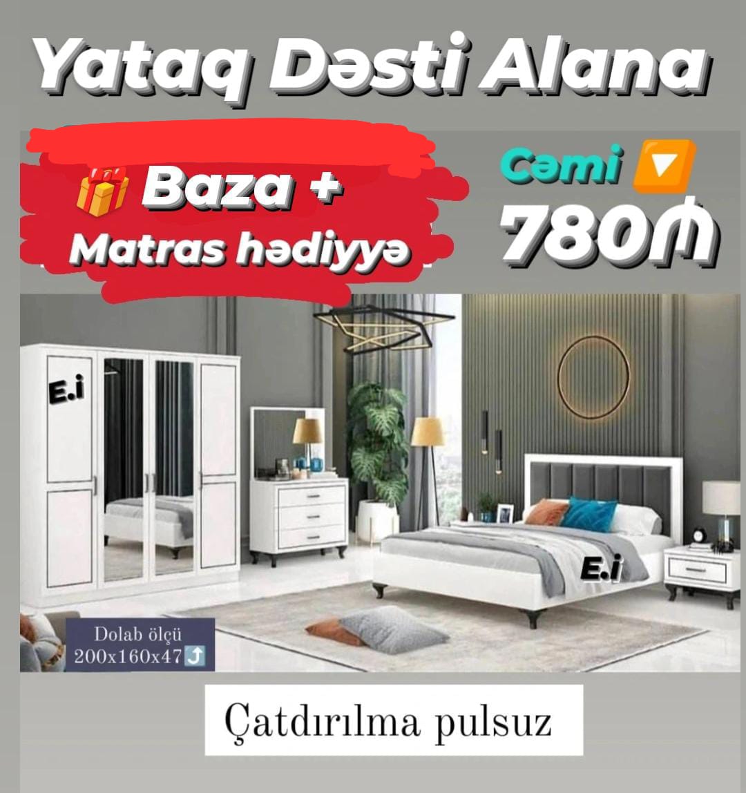 *Yataq Dəsti Alana Baza + Matras hədiyyə cəmi - 780AZN💥*