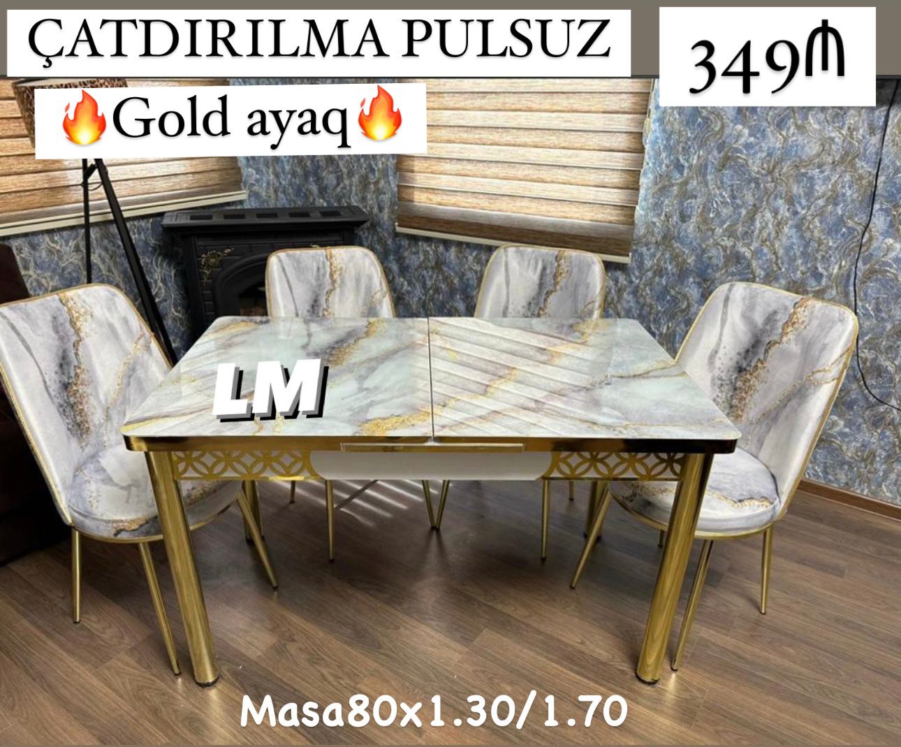 *Masa dəsti* 💥 _🇹🇷 *TÜRK FABRİKA🇹🇷*_ _*ENDİRİMLƏ*_ : *349₼*