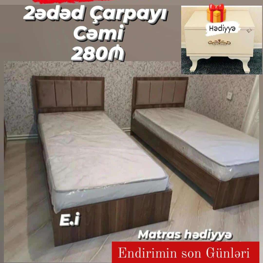 *2 ədəd çarpayı Cəmi 280 AZN*💥 *🎁Tumba Hədiyyə* *🎁Matraslar