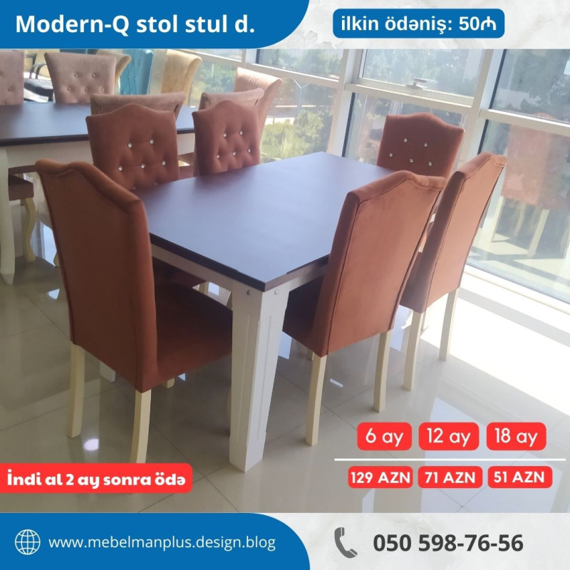 Masa və oturacaq dəstləri KREDİTLƏ | 2 AY SONRA ÖDƏ Diqqət! İndi al 2 ay sonra ödəməyə başla! Onlarla çeşidlə