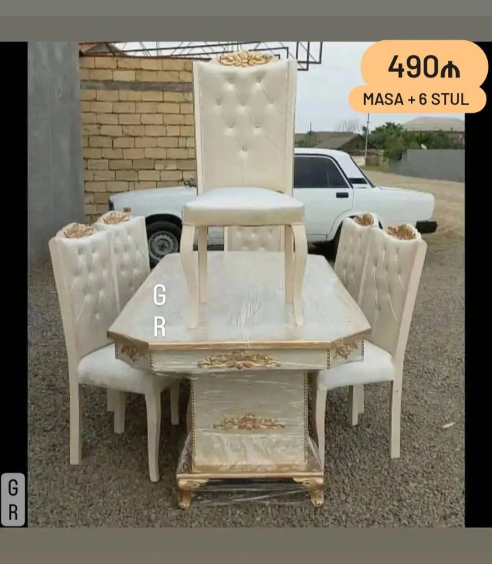 Stol stul desyi 🔱masa desti sifarisle 🔱6 stulla *💥490azn* 🔱8 stulla