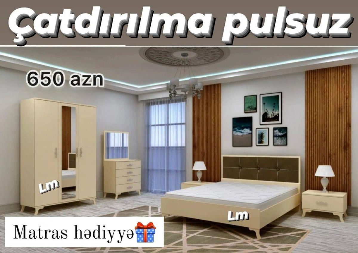Yataq desti *Yataq dəsti* *Sifarişlə və yeni* Qiymət : *650₼* Dəstə