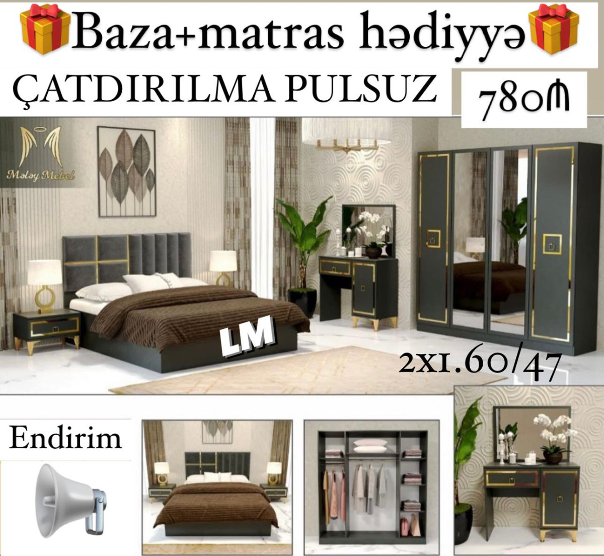 Yataq desti *Yataq dəsti* *Sifarişlə və yeni* Qiymət : *780₼* Dəstə