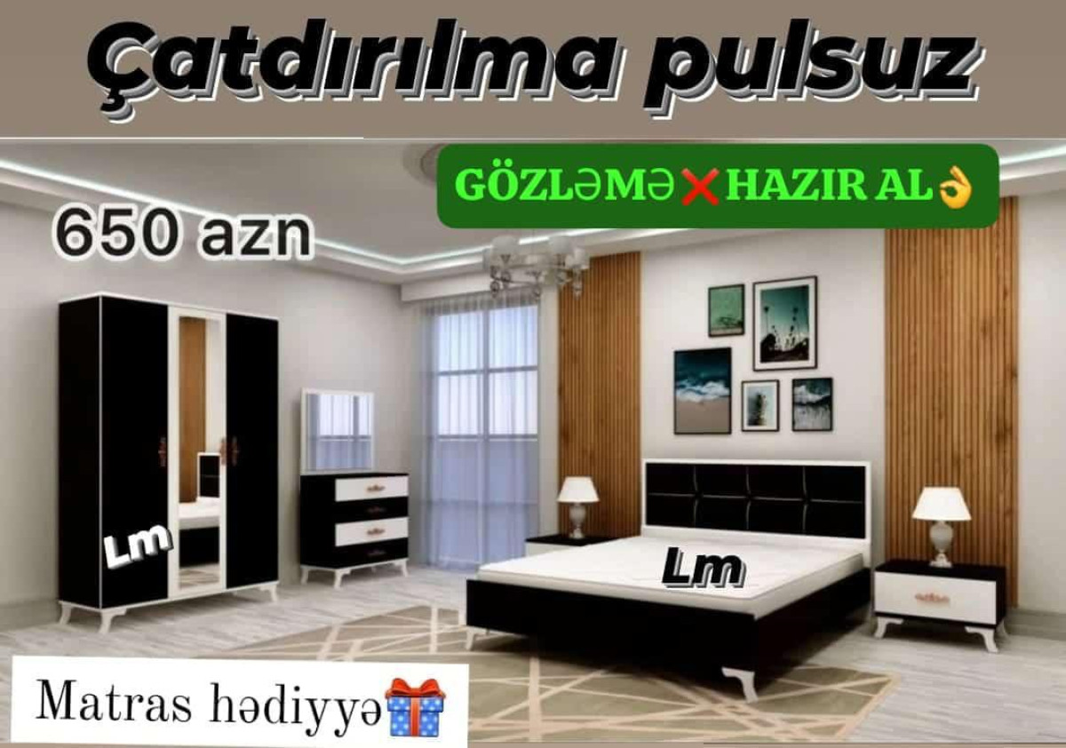 Yataq mebeli *Yataq dəsti* *Sifarişlə və yeni* Qiymət : *650₼* Dəstə