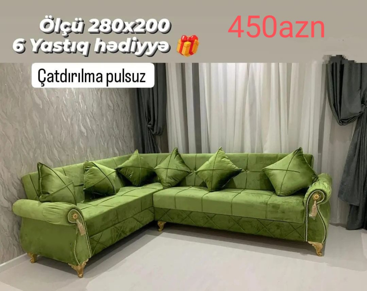 Künc divan Künc divan Sifarişlə hazırlanır Rəng seçimi var Ölçü