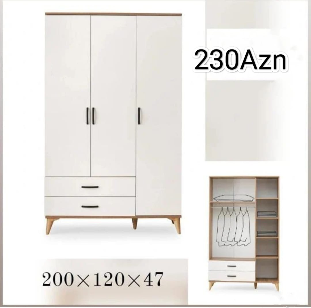 Paltar şkafı Sifarişlə hazırlanır Rəng seçimi var Ölçü