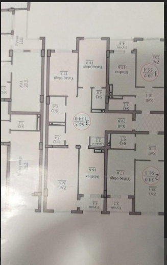 3 otaqlı menzil satílír 134 kv skvovnoy proyekt 2-ci