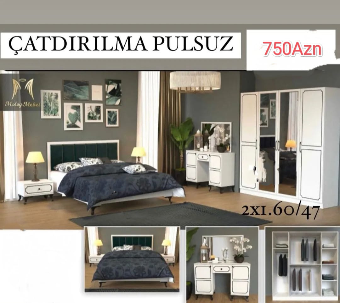 Yataq mebeli Sifarişlə hazırlanır Rəng seçimi var Matras