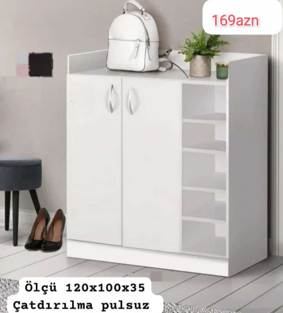 Ayaqqabı dolabı3 Sifarişlə hazırlanır Rəng seçimi var Ölçü