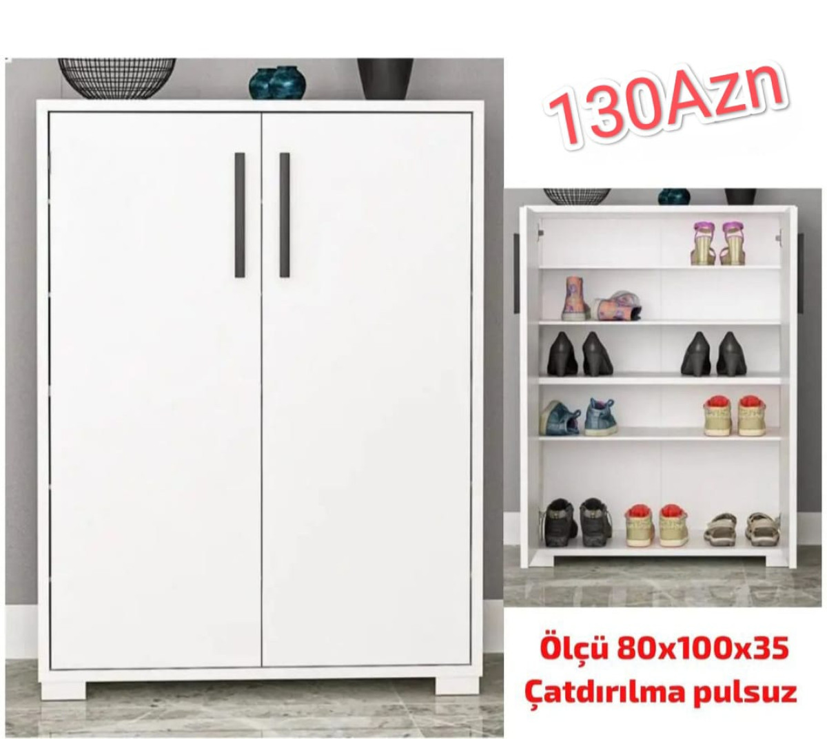 Ayaqqabı dolabı 2 Ayaqqabı dolabı Sifarişlə hazırlanır Rəng seçimi var Ölçü
