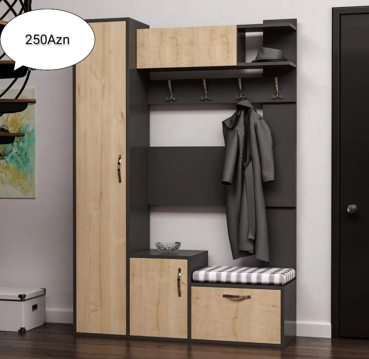 Dəhliz dolabı 3 Dəhliz dolabii2 Sifarişlə hazırlanır Rəng seçimi var