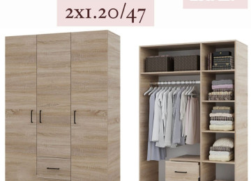 Paltar şkafı Sifarişlə hazırlanır Rəng seçimi var Ölçü