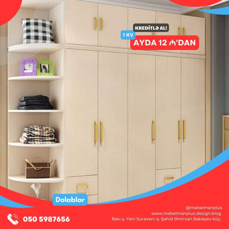 Modern dolablar KREDİTLƏ Dolabları indi kreditlə əldə, edə biləcəksiz. Tək şəxsiyyət