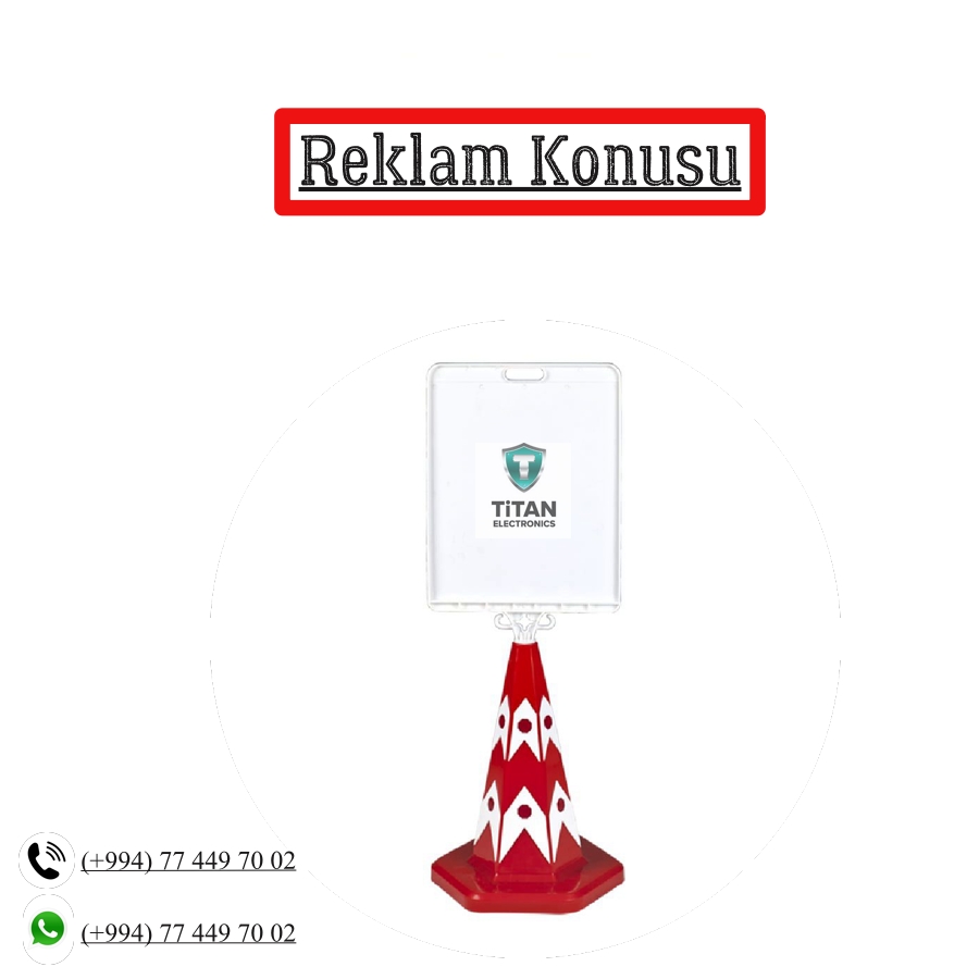 Reklam Konusu -Material: PPC-PE-PP -Rəng: qırmızı-ağ