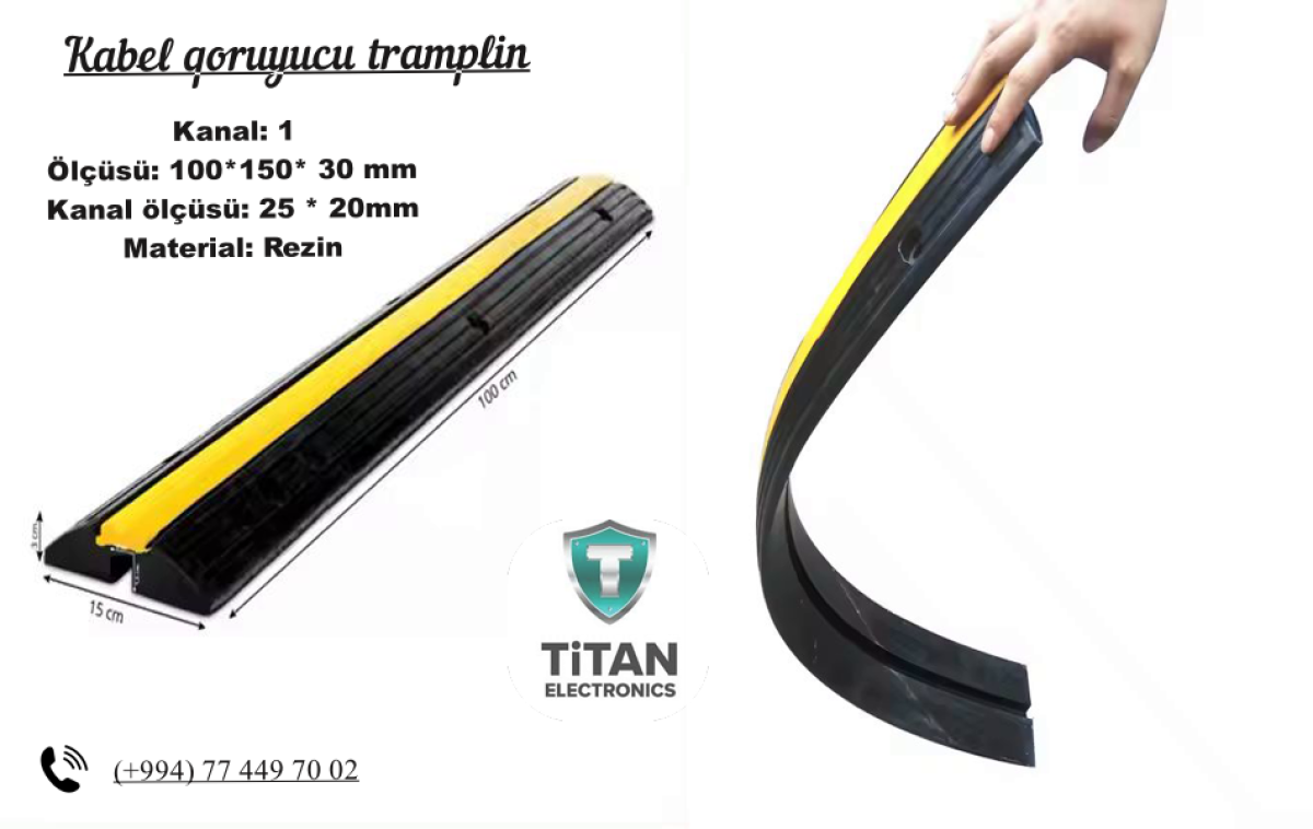 Kabel qoruyucu tramplin Kabel qoruyucu tramplin Kanal: 1 Ölçüsü: 100*150* 30 mm