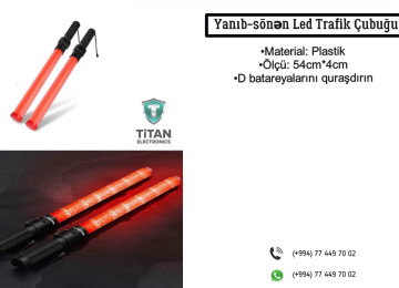 Yanıb-sönən LED Trafik Çubuğu •Trafik dəyənəyi •Material: