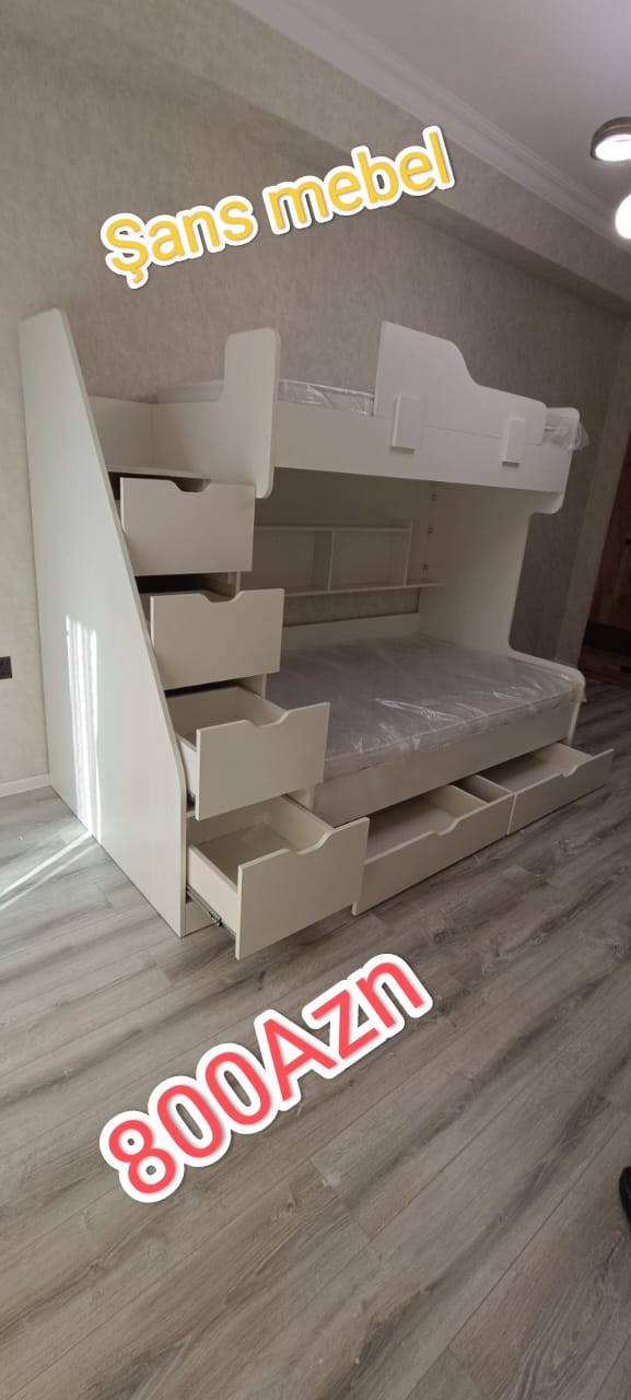 İkimərtəbəli çarpayı Sifarişlə hazırlanır Rəng seçimi var