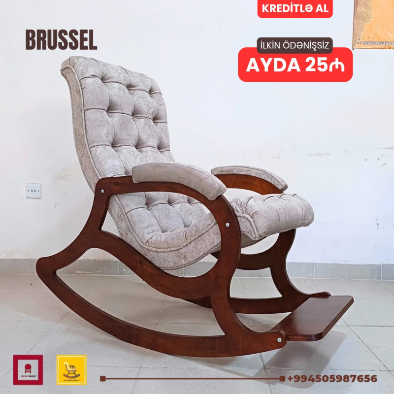 Kreslo kaçalka BRUSSEL | KREDİTLƏ AL Yeni model BRUSSEL yellənən kreslo modelini ilkin ödənişsiz