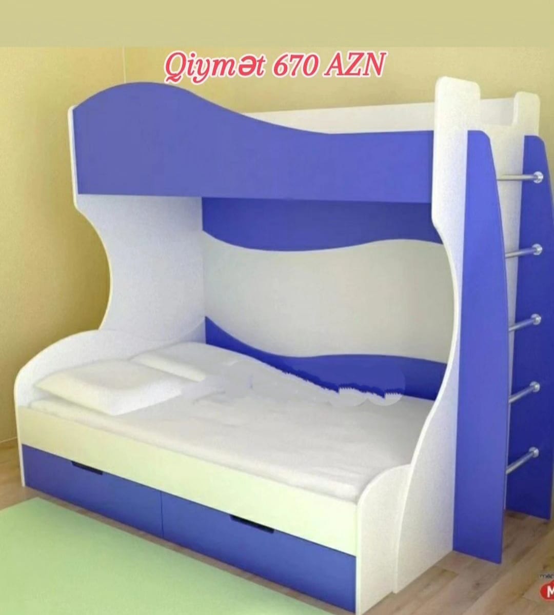 İkimərtəbəli çarpayı Sifarişlə hazırlanır Rəng seçimi var