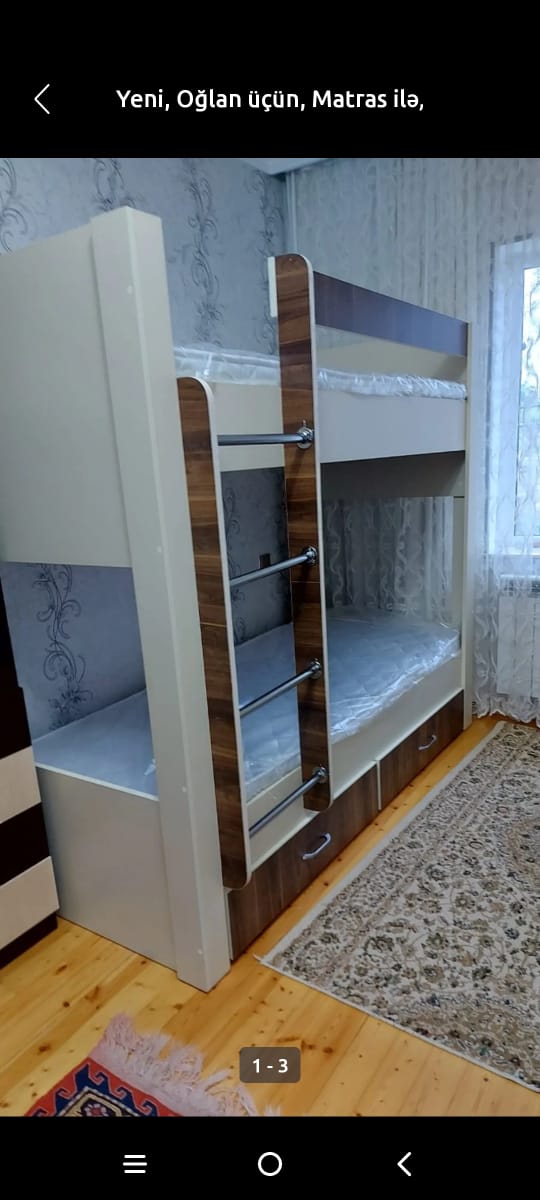 İkimərtəbəli çarpayı Sifarişlə hazırlanır Rəng seçimi var