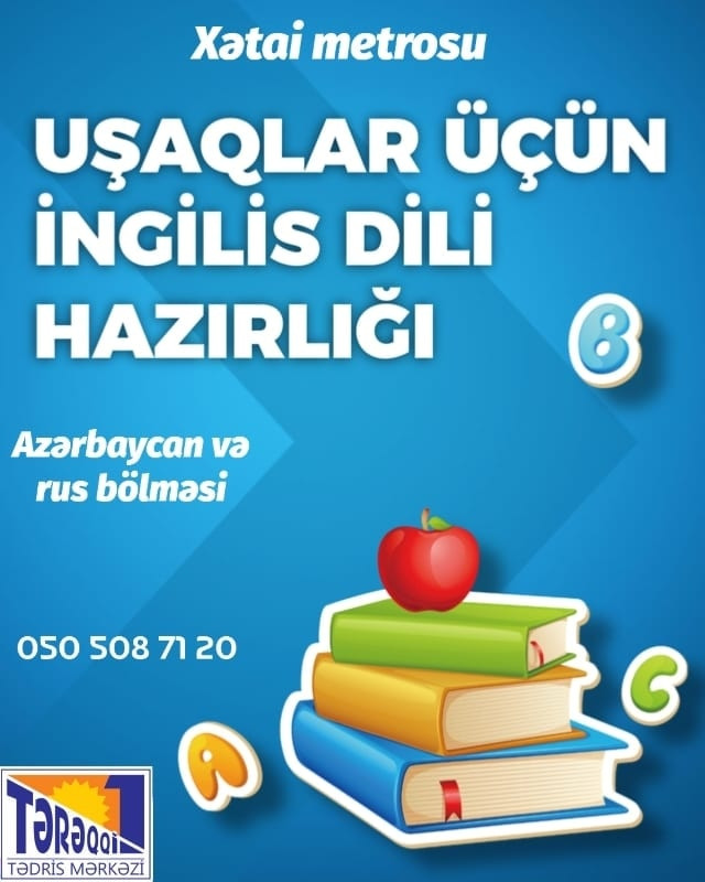 Uşaqlara xətaidə ingilis dili Uşaqlar üçün ingilis dili kursları Peşəkar müəllimlər