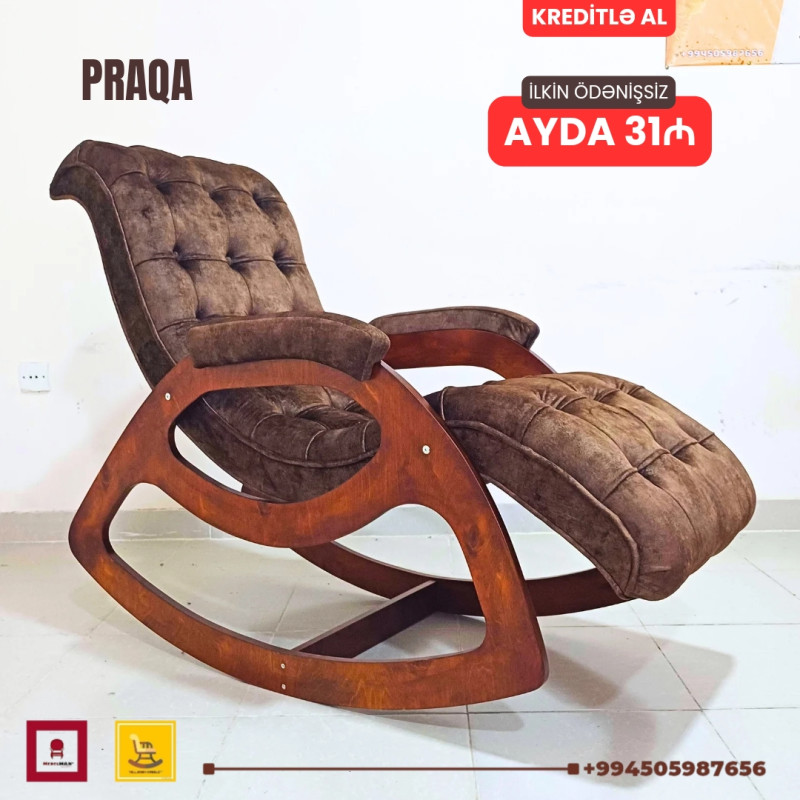 Yellənən kreslo PRAQA | KREDİTLƏ PRAQA yellənən kreslo modelini 3 aydan 18 ayadək KREDİTLƏ