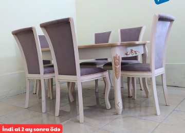 JASMİN masa və oturacaq dəstini 18 ayadək hissə-hissə
