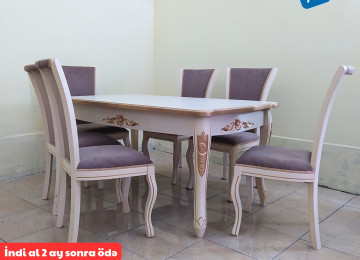 JASMİN masa və oturacaq dəstini 18 ayadək hissə-hissə